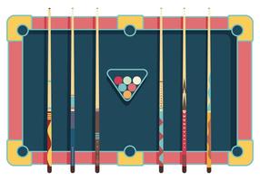 Pool sticks vector