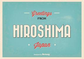 Retro Hiroshima Japan Greeting Illustratie vector