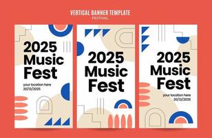 festival web banier voor sociaal media verticaal poster, banier, ruimte Oppervlakte en achtergrond vector