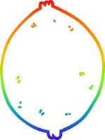 regenbooggradiënt lijntekening cartoon citroen vector