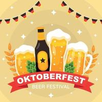 oktoberfeest bier viering concept sjabloon vector