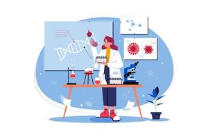 biostatisticus illustratie concept Aan wit achtergrond vector