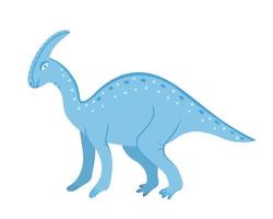 parasaurolophus dinosaurus. illustratie voor afdrukken, achtergronden, dekt, verpakking, groet kaarten, affiches, stickers, textiel en seizoensgebonden ontwerp. geïsoleerd Aan wit achtergrond. vector