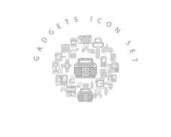 gadgets icoon reeks ontwerp Aan wit achtergrond. vector