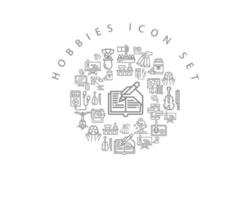 hobby's icoon reeks ontwerp Aan wit achtergrond vector