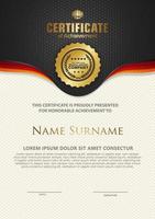 certificaat sjabloon met luxe en elegant structuur modern patroon achtergrond vector