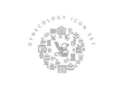 gynaecologie elementen icoon reeks ontwerp Aan wit achtergrond vector