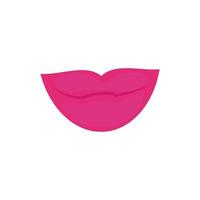 roze sappig lippen. symbool van passie, kus. clip art geïsoleerd Aan wit achtergrond. sticker, sticker, Valentijnsdag dag decor. vector illustratie, hand- getrokken, tekening