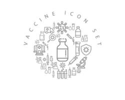 vaccin icoon reeks ontwerp Aan wit achtergrond vector