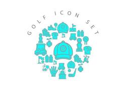 golf icoon reeks ontwerp Aan wit achtergrond. vector