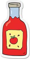 sticker van een tekenfilm ketchup vector