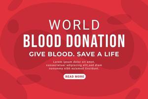 wereld bloed schenker sjabloon ontwerp. vector