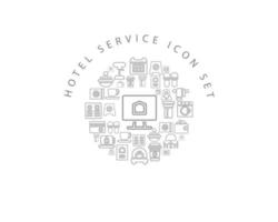 hotel onderhoud icoon reeks ontwerp Aan wit achtergrond vector