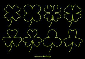 Neon Clover Vector Pictogrammen