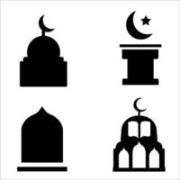 Islamitisch symbolen pictogrammen. vector illustratie.