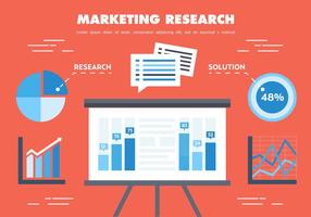 Gratis Flat Marketing Research Vector