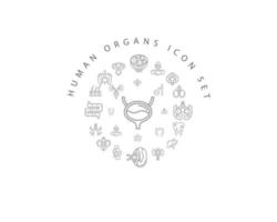 menselijk organen icoon reeks ontwerp Aan wit achtergrond. vector
