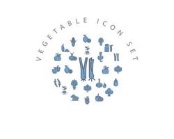 groente vlak icoon reeks ontwerp. vector