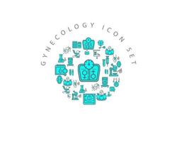 gynaecologie icoon reeks ontwerp Aan wit achtergrond. vector