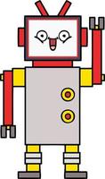 leuke cartoon gelukkige robot vector