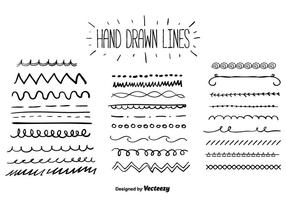 Hand getekende lijnen vector