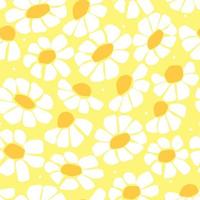naadloos patroon met madeliefjes. zomer abstract bloemen afdrukken. vector grafiek.