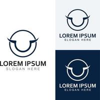 stierenkop hoorn logo. met behulp van een vector illustratie sjabloon ontwerpconcept.