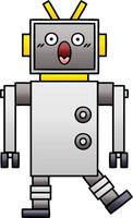 gradiënt gearceerde cartoon robot vector