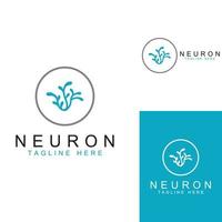 neuron logo of zenuw cel logo met concept vector illustratie sjabloon.