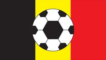 voetbal bal met belgie vlag achtergrond vector