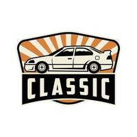 illustratie klassieke auto logo sjabloon vector