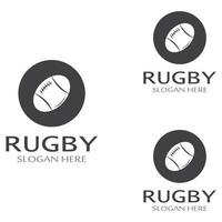 rugbybal Amerikaans voetbal pictogram vector logo sjabloon