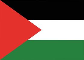 vlag van Palestina Aan wit achtergrond. Palestina land vlag. vlak stijl. vector
