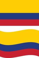 vlag van Colombia Aan wit achtergrond. Colombia vlag staat symbool. golvend Colombia vlag. vlak stijl. vector