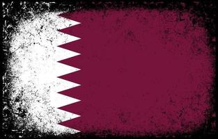 oud vuil grunge wijnoogst qatar nationaal vlag illustratie vector