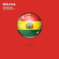 Bolivia vlag 3d toetsen vector