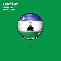 Lesotho vlag 3d toetsen vector