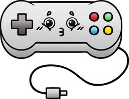 gradiënt gearceerde cartoon gamecontroller vector