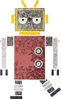 retro illustratie stijl cartoon robot vector