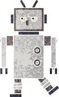 retro illustratie stijl cartoon robot vector