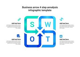 pijl 4 stap infographic vector