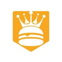 hamburger koning vector logo ontwerp.