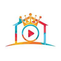 koning video vector logo ontwerp sjabloon.