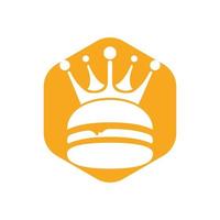 hamburger koning vector logo ontwerp.