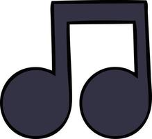 leuke cartoon muzieknoot vector