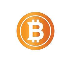 bitcoin icoon vector logo ontwerp sjabloon