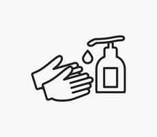 het wassen handen icoon vector vlak stijl