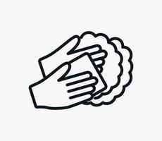 het wassen hand- icoon vector logo ontwerp sjabloon