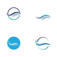 Golf water strand blauw water logo vector