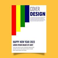vector boek Hoes ontwerp sjabloon voor nieuw jaar viering